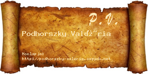 Podhorszky Valéria névjegykártya