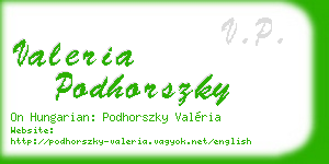 valeria podhorszky business card